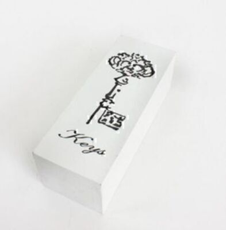 Shabby Chic White Key Box By Heaven Sends Shabby Chic White Key Box by Haven Sends. White wooden keys box with black picture of a key and 'keys' written on it. Great housewarming gift. Or just a gift for someone who is always looking for their keys! Size 17x6x5.5cm